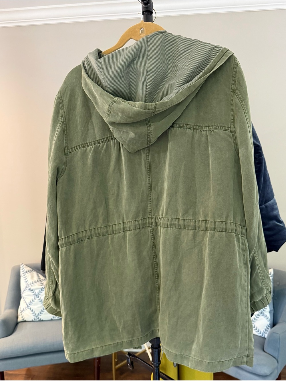 Sanctuary Green Hooded Drawstring Utility Jacket - Picture 3 of 3